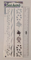 Sticko Susy’s Accents Silver Foil Plants & Flowers Clear Scrapbooking Stickers