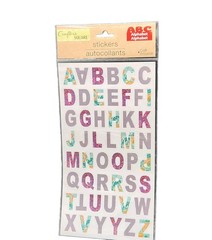 Crafters Square ABC Alphabet Stickers Craft New Floral Plaid
