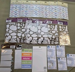Mixed Lot – Craft Scrapbooking Stickers & Embellishments – Baking & Family Theme