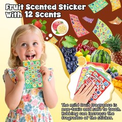 Smelly Reward Stickers for Kids – 48 Sheets 12 Scents 1320 Pieces, Scented Sc…