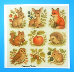 Animals Fruits & Foilage Sticker Sheet