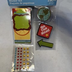 Vacation Travel Theme Scrapbook Stickers/Embellishments Sealed 3 Pack/220+ Pcs