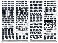 MECANORMA Transfer Lettering Sheet A3, Letraset, #648 HUDSON 10MM