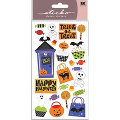 Crafts Sticko Stickers Trick Treat Happy Halloween Candy Ghosts Bats Black Cat