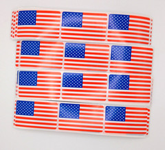 15 USA Flag Stickers/Patriotic/Scrapbooking/Crafts/Journals/Planner/1.2″ x 2″