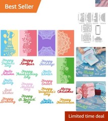 7pcs Metal Die Cuts Carbon Steel Assorted Designs Card Making Birthday Decor