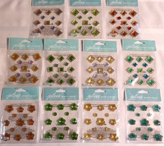 BEAUTIFUL GEMS ! 11 PACKS BY JOLEE’S AMETHYST,RUBY,EMERALD,SAPPHIRE 143 PIECES