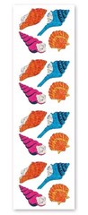HAMBLY STUDIOS PRISMATIC STICKERS COLORFUL SEASHELLS – BEACH – VINTAGE RARE