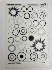 Letraset Symbols 8 Dry Rub Transfer Sheets Advertisers Flashes Arrows Pictograms