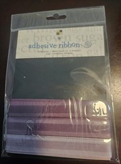 DCWV Adhesive Ribbon-1yd each of 3 shades-5/8″-/turquoise/blue/violet