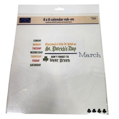 Karen Foster Design 8×8 Calendar Rub-On March St Patricks Day Holiday