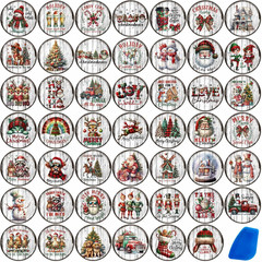 48 Sheets Vintage Christmas Rub On Transfers for Crafts, Rub On Transfers Christ