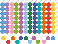 4200 PCS 0.75 Inch 12 Colors round Colored Dot Stickers for Student Teaching Pap
