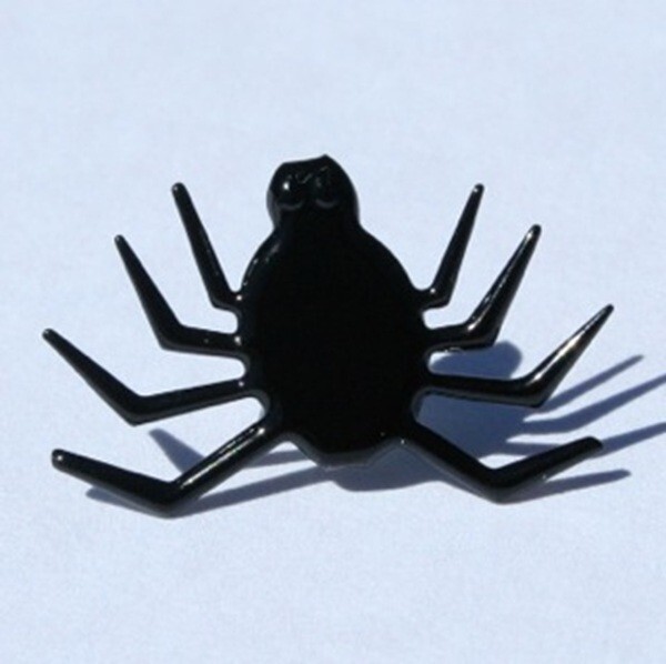 BLACK SPIDER SCRAPBOOKING DECORATIVE BRADS EYELET OUTLET 8 PCS
