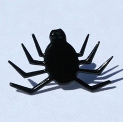 BLACK SPIDER SCRAPBOOKING DECORATIVE BRADS EYELET OUTLET 8 PCS