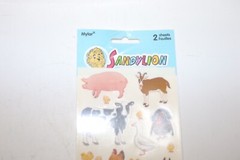 Sandylion FARM ANIMALS cow horse goat pig duck sheep Stickers Vintage Rare 2001