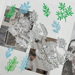 16 Pcs Leaf Metal Die Cuts & Embossing Stencils for Card Making – Carbon Steel C