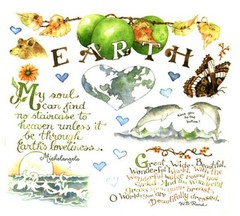 Susan Branch EARTH Scrapbook Stickers 1 Sheet Dolphins Quotes