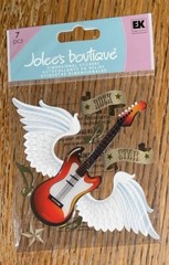 RARE Jolees Rock Star Guitar W/ Wings BAND Musical Playing Music Notes Stickers