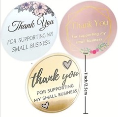 500PCs “Thank You”Stickers Seal Labels Round Seal Sticker Customer Appreciation