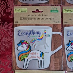 Crafters Square Ceramic Stickers Lot Of 9 All Are Brand New!!