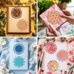 Circle Lace Metal Die Cuts – Flower Border Cutting Dies for Scrapbooking & Card