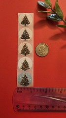 20 CHRISTMAS TREE STICKERS HOLIDAY TREE STICKERS ENVELOPE SEALS LABELS