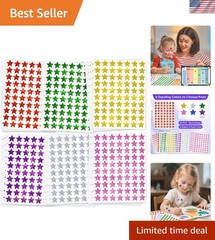 2100 Pack,6 Colors, Holographic Small Star Stickers for Kids Reward, Behavior…