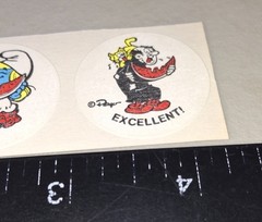 vintage Stickers,smurf Scratch N Sniff, WATERMELON strip Rare
