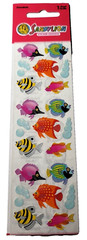 Sandylion Sticker Kromekote Tropical Fish Bubbles Sealed 1 Sheet NIP Ocean VTG