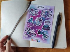 Spell Bound Witchy Gothic Sticker Sheet – Original Art by SammiSpaghettiArt