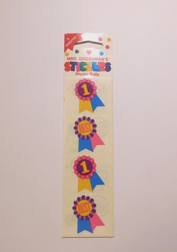 Mrs. Grossman’s Lot of 3 Strips Brand New Package ~Best Ribbon~ Stickers HTF