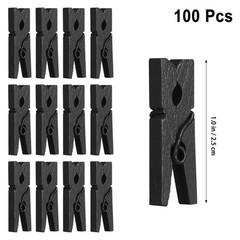 VOSAREA 100PCS Wooden Paper Clips Mini Versatile Clothespin Photo Clips Organ…