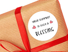 120Pcs ‘Your Support Is Such a Blessing’ Stickers Express Gratitude Effortlessly