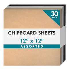 Medium Weight Chipboard – 12″x12″, Assorted Acid-Free 0.057” Sheets, Create T…