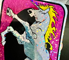Unicorn Prism Vending Machine Sticker Vintage Reproduction 80s Decal