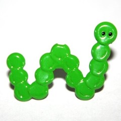 WORM SCRAPBOOKING DECORATIVE BRADS EYELET OUTLET 8 PCS