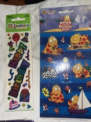 Set Of Assorted Stickers Sandylion Hallmark Etc. Prismatic,Glitter Etc 2 Opened