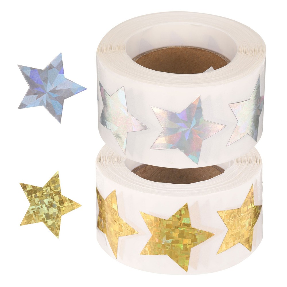 1000 Pack Gold/Silver Star Stickers 1 Inch Self-Adhesive Stickers Label for Home