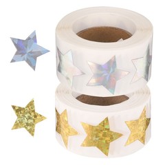 1000 Pack Gold/Silver Star Stickers 1 Inch Self-Adhesive Stickers Label for Home