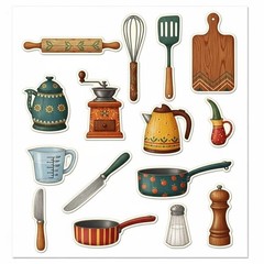 Cute Teacups And Kitchen Embellishments Junk Journal Scrapbook Choose A Set