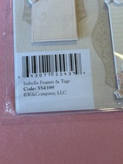 K&Company Isabella Frames & Tags Scrapbooking Stickers K&Co K & Co