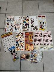Disney Vintage Scrapbook Lot – New 12×12 Scrapbook + Lot Of Paper & Stickers