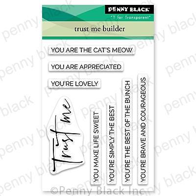 New Penny Black Rubber Stamp clear FRIENDSHIP TRUST ME BUILDER set