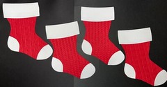 🎄LARGE EMBOSSED CHRISTMAS STOCKING paper die cut embellishment