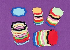 CURVED TAG die cuts scrapbook cards