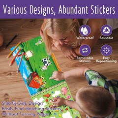 Animal Habitat Sticker Book 780+ Stickers 15 Scenes