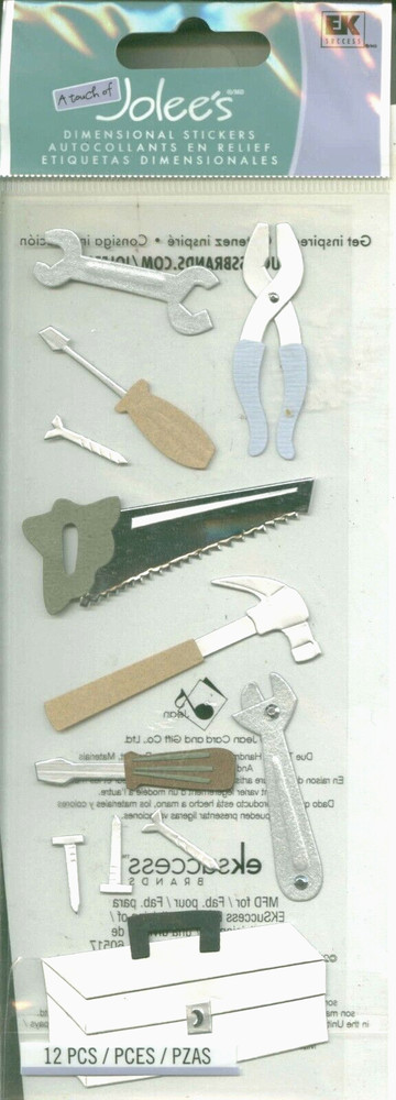 Tools Toolbox Handyman DIY Hammer Screwdriver Pliers Wrench Saw Jolee’s Stickers