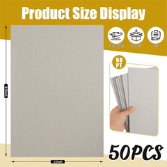 50 Pack Chipboard Sheets, 8.5 X 11 Inch 50PT Heavy Duty Chipboard Sheets for Boo