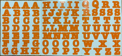 CM070 – CREATIVE MEMORIES ALPHABET ABC/123 STICKERS, 3/4″ ORANGE,BROWN, 15sheets